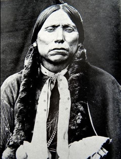 Portrait of Quanah Parker war leader of the Quahadi band of the Comanche Nation